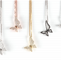 Asst. diamond butterfly necklaces