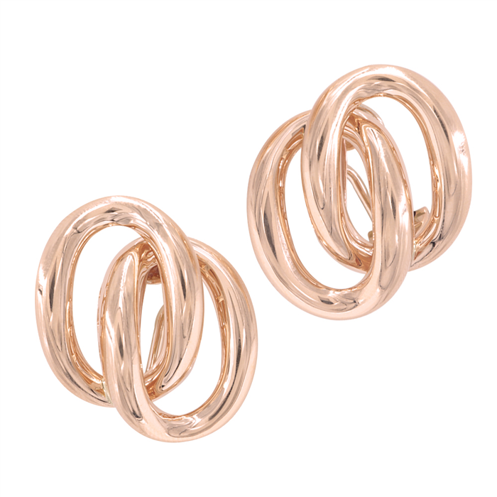 Double Link Gold Earrings