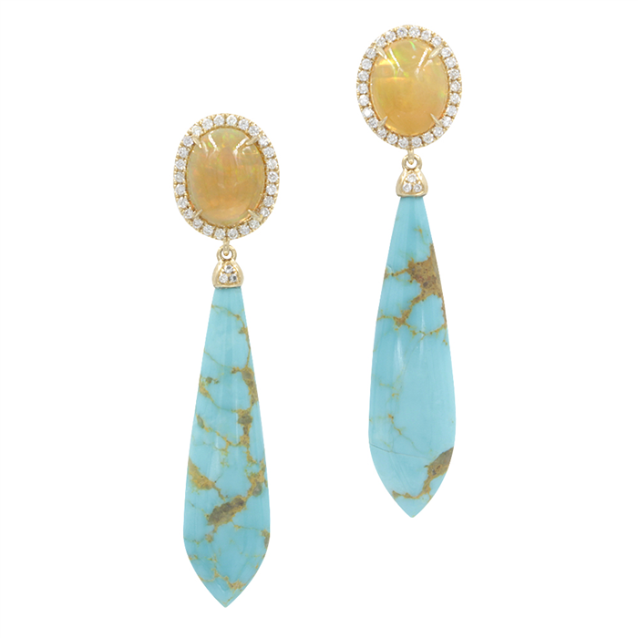 Opal & Turquoise Earrings