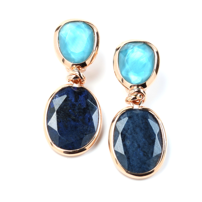 Ocean Blue and Amazonite earrings