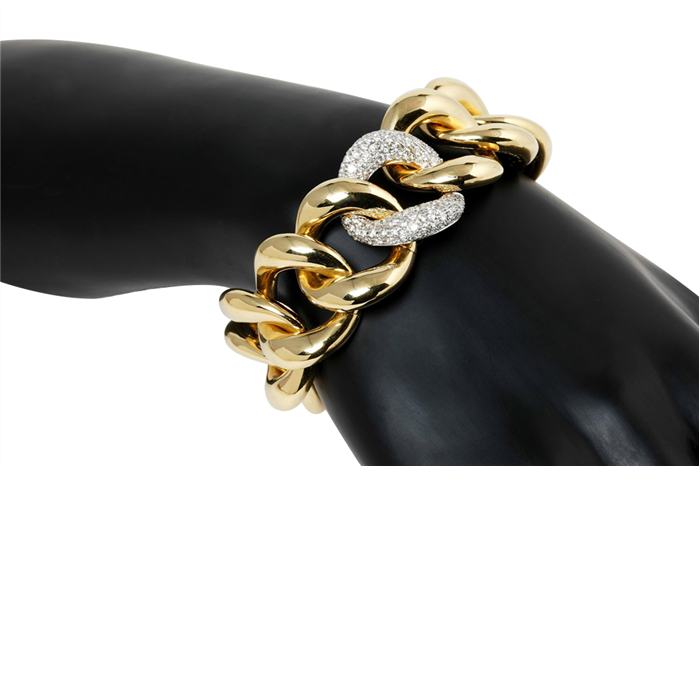 Gold & Diamond Link Bracelet