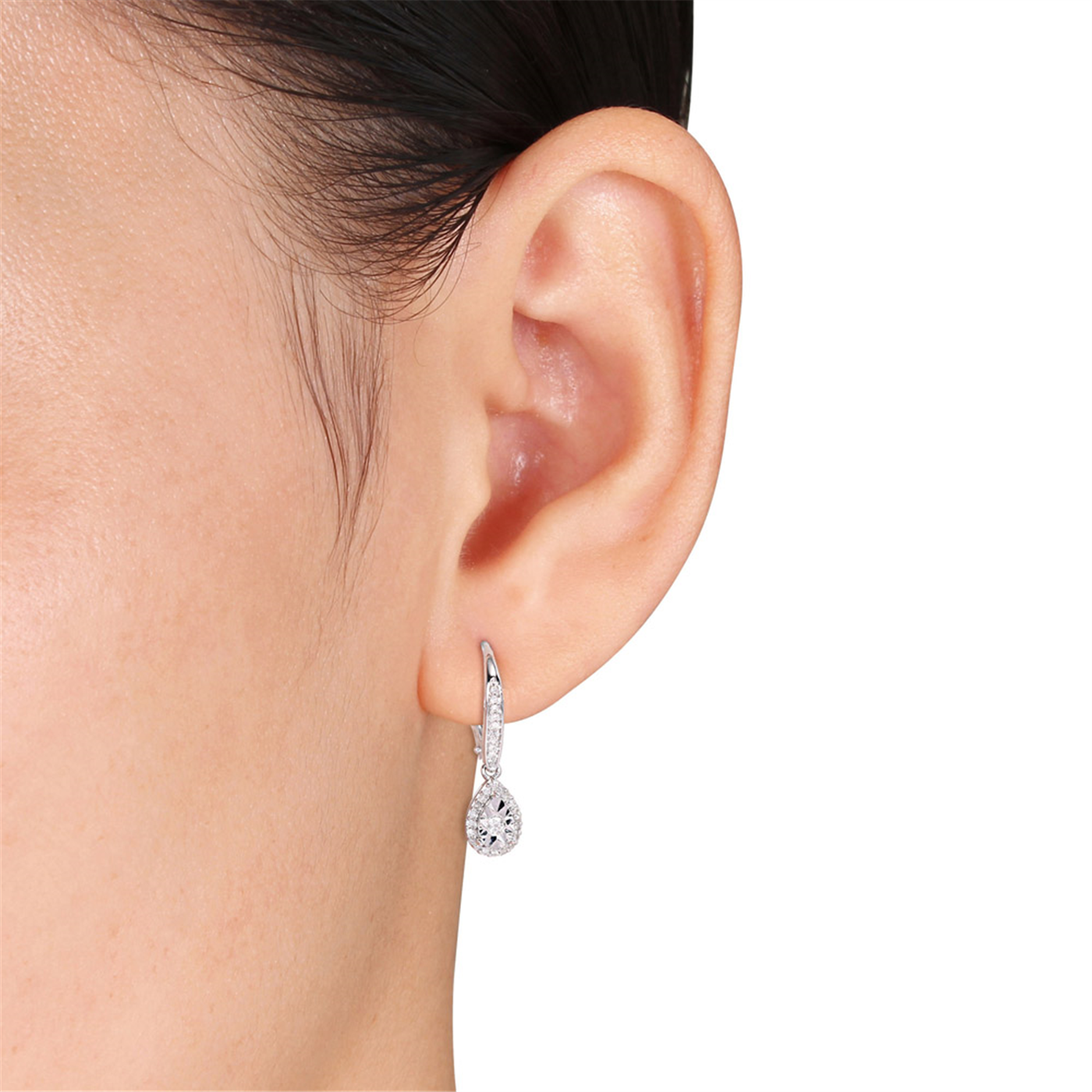 りんね DIAMOND＆BLACK DIAMOND HOOP PIERCED EARRING(5ZP0040)｜SJX
